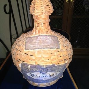 Antique WICKER COVERED BOTTLE